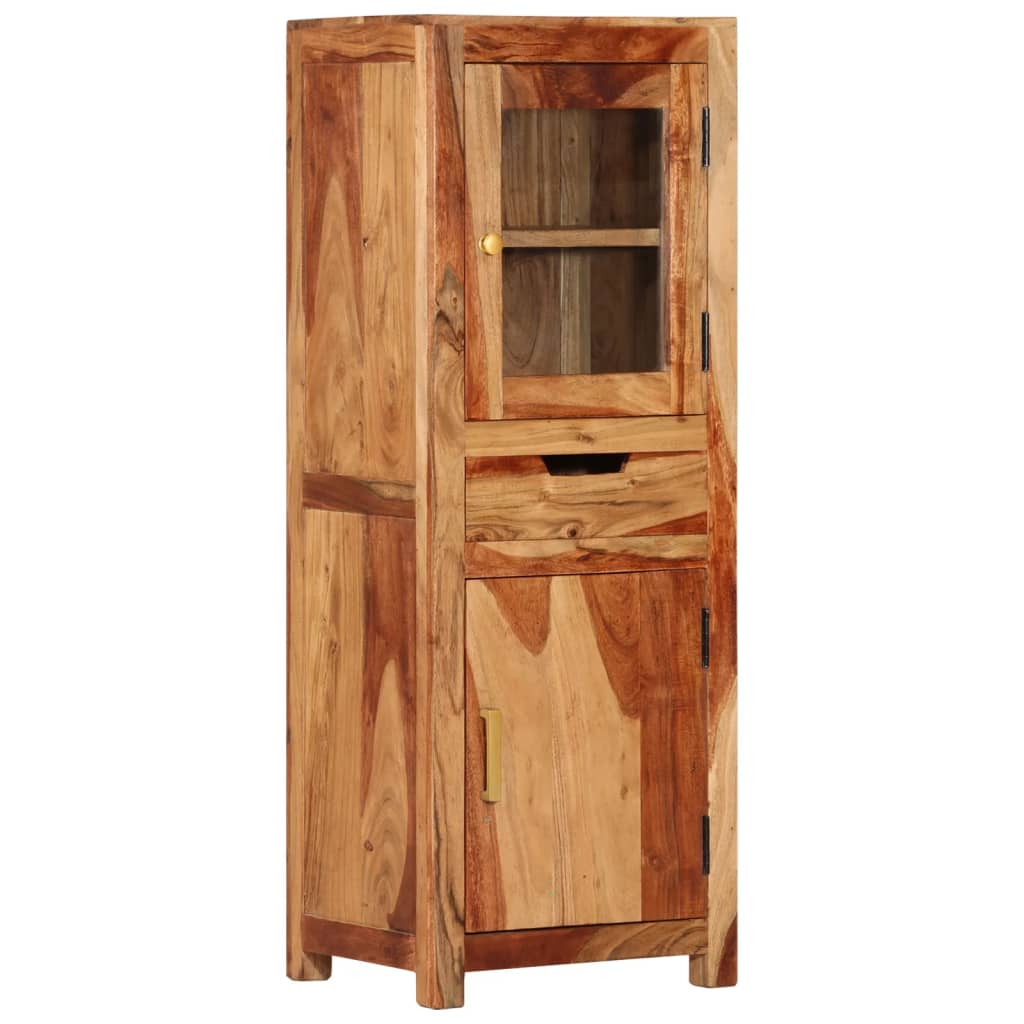 Buffet Haut 40X34X110 Cm Bois Massif D'acacia