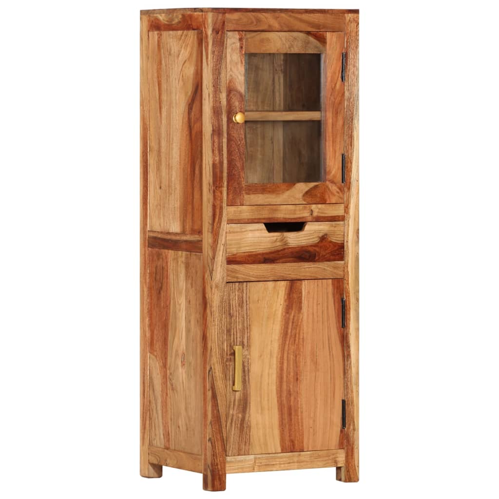 Buffet Haut 40X34X110 Cm Bois Massif D'acacia