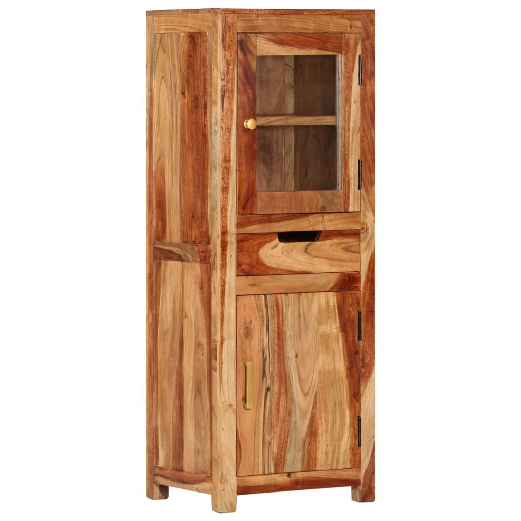 Buffet Haut 40X34X110 Cm Bois Massif D'acacia