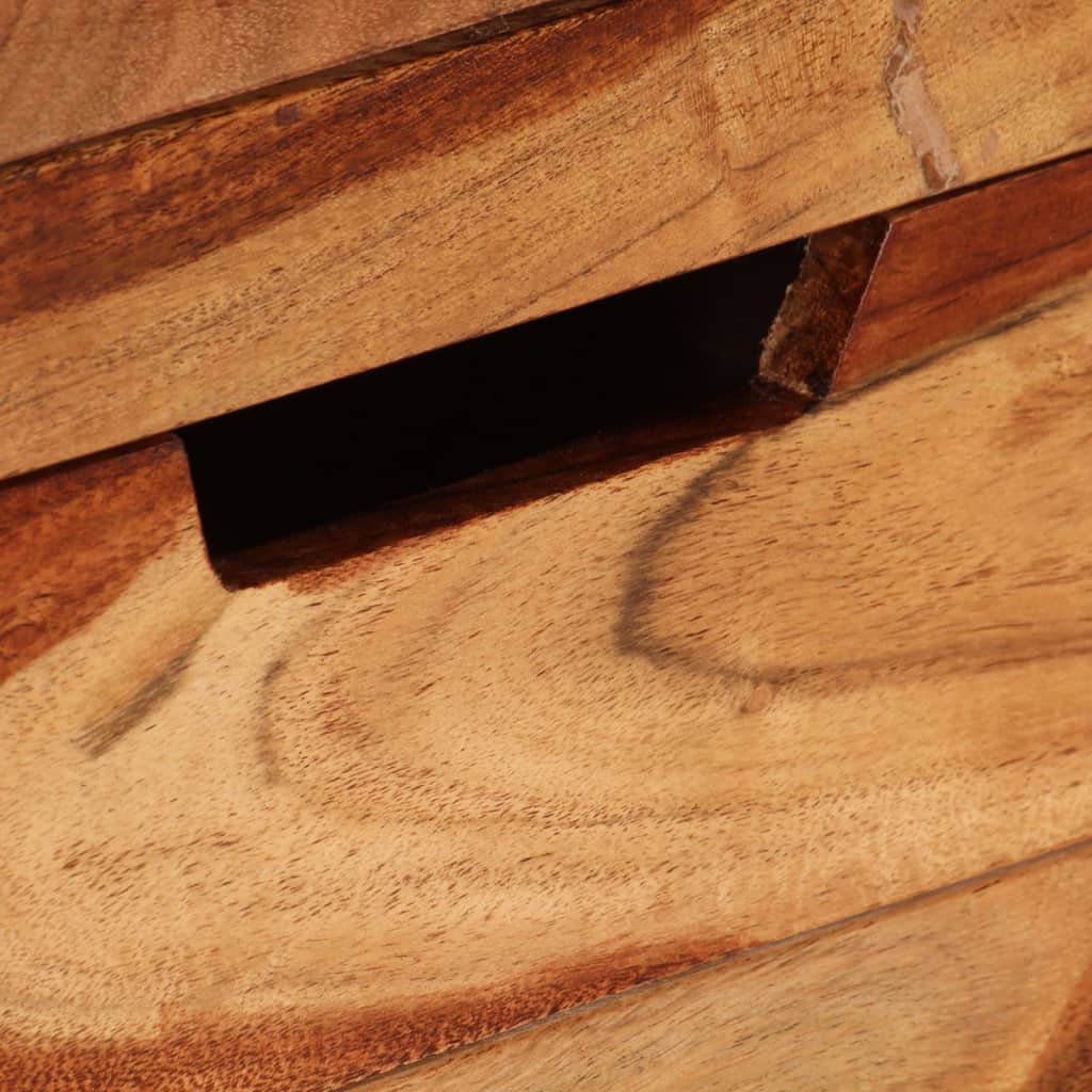 Buffet Haut 40X34X110 Cm Bois Massif D'acacia