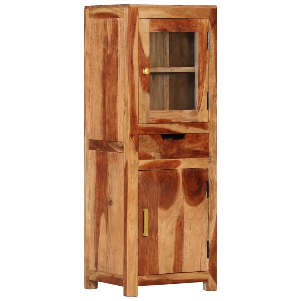 Buffet Haut 40X34X110 Cm Bois Massif D'acacia