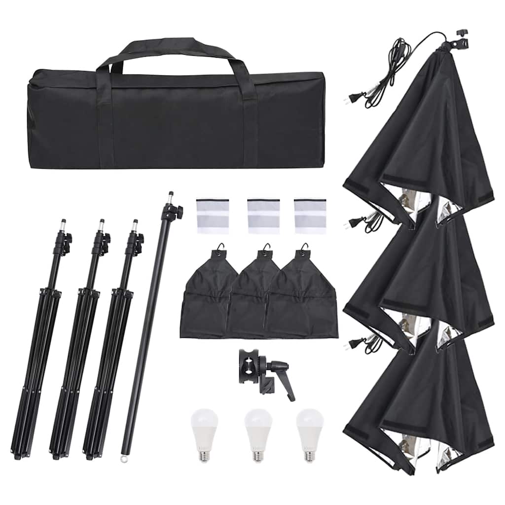 Kit D'éclairage De Studio Avec Trépied Et Boîte À Lumière
