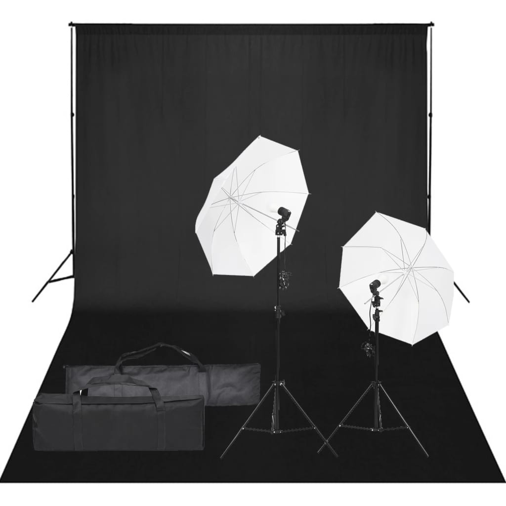 Kit De Studio Photo Avec Éclairage Et Toile De Fond