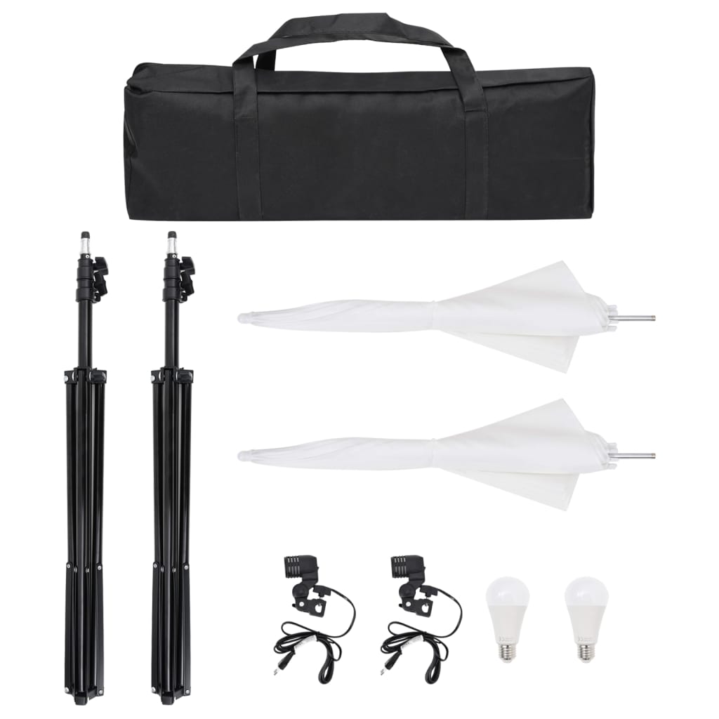 Kit De Studio Photo Avec Éclairage Toile De Fond Et Réflecteur