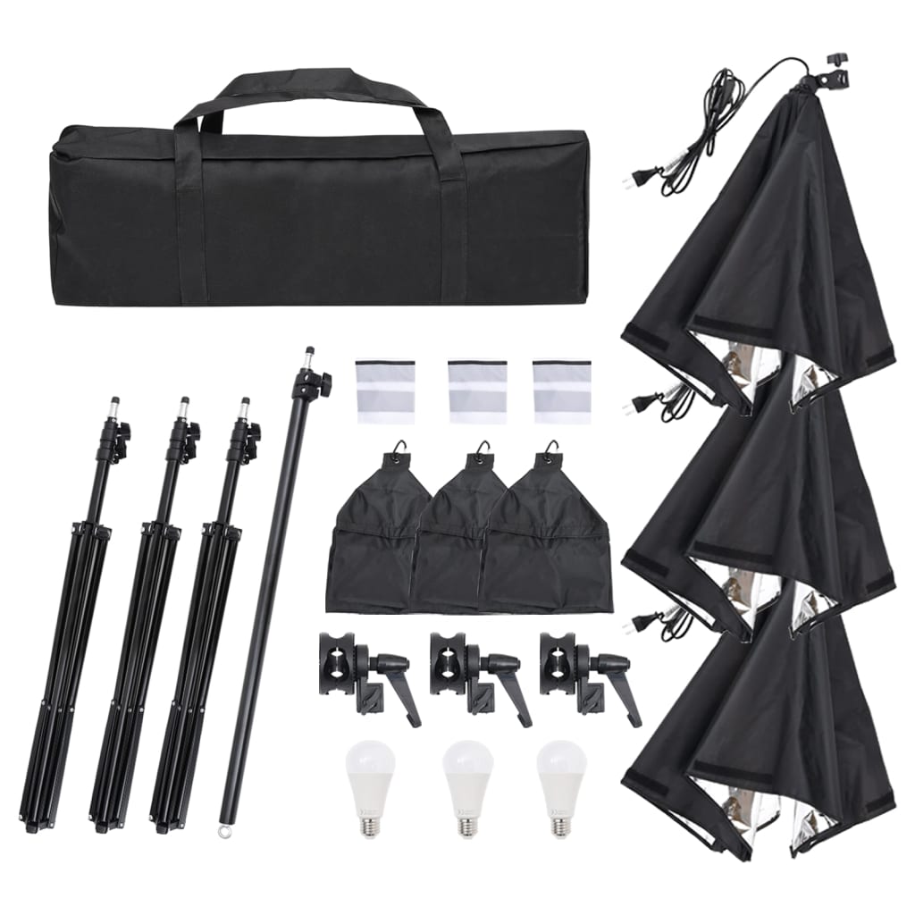 Kit De Studio Photo Avec Éclairage Et Toile De Fond
