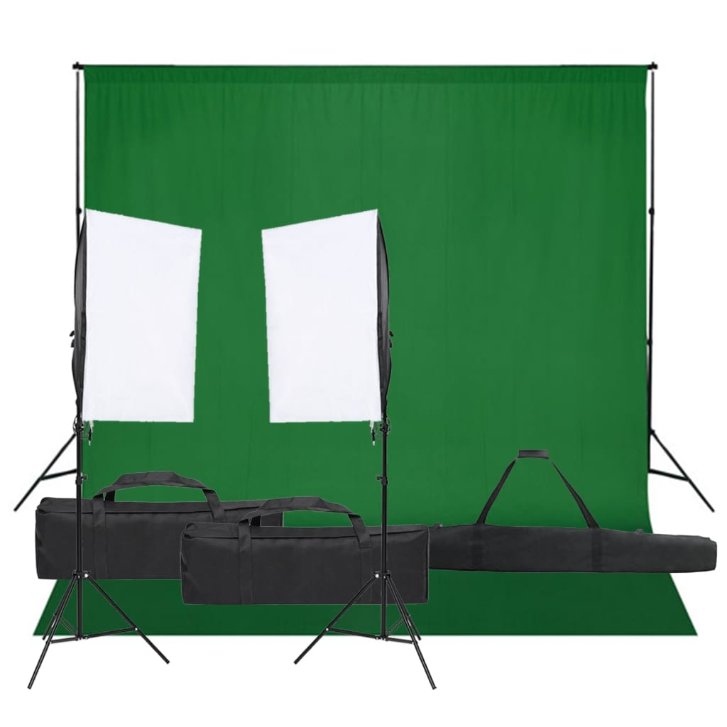 Kit De Studio Photo Avec Éclairage Et Toile De Fond