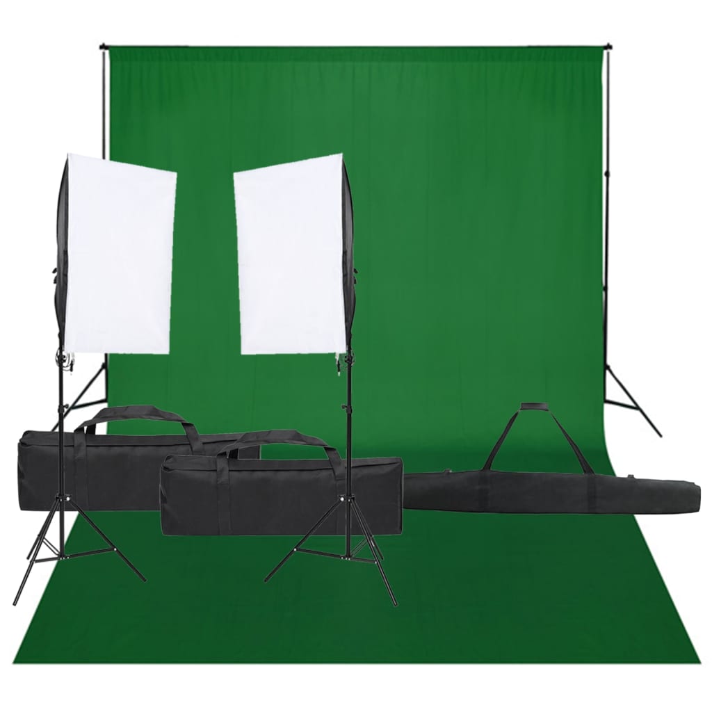 Kit De Studio Photo Avec Éclairage Et Toile De Fond