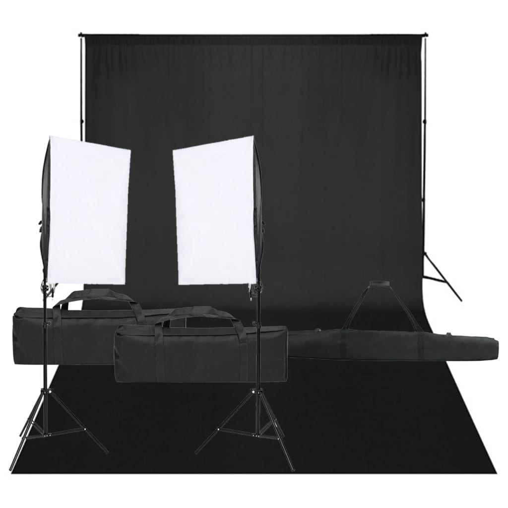 Kit De Studio Photo Avec Éclairage Et Toile De Fond
