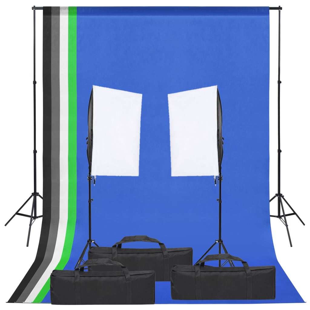 Kit De Studio Photo Avec Éclairage Et Toile De Fond