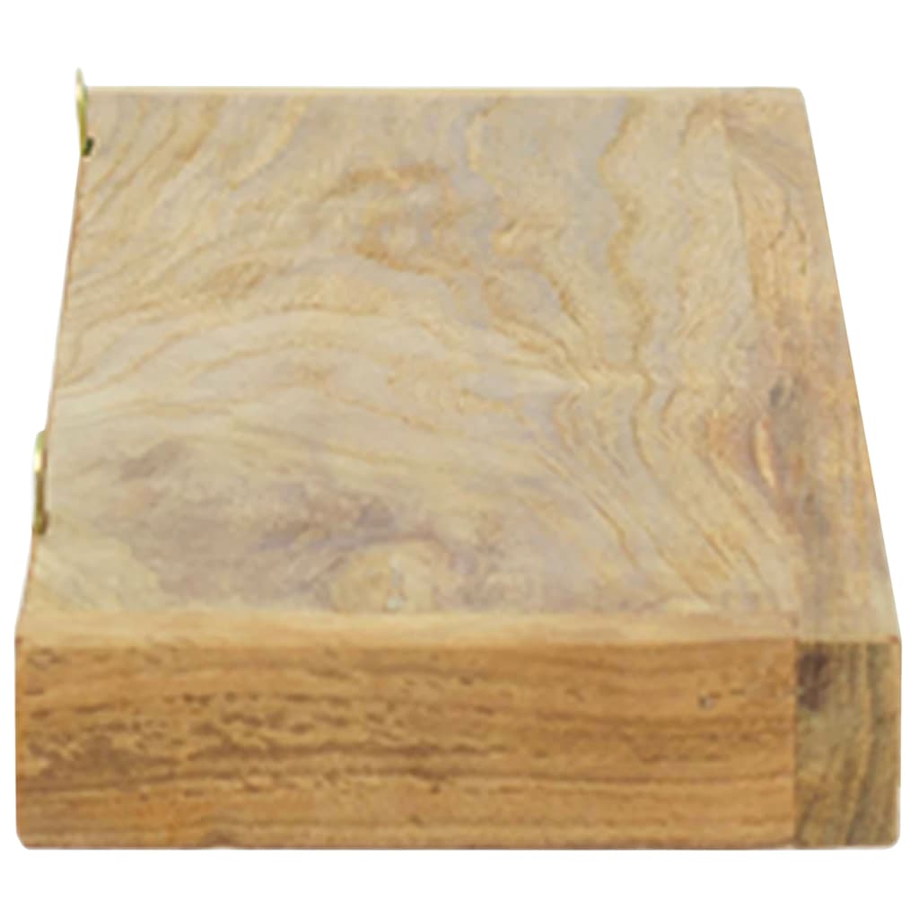 Étagères Murales 2 Pcs Bois De Teck Massif