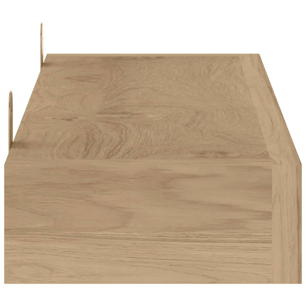 Étagères Murales 2 Pcs Bois De Teck Massif