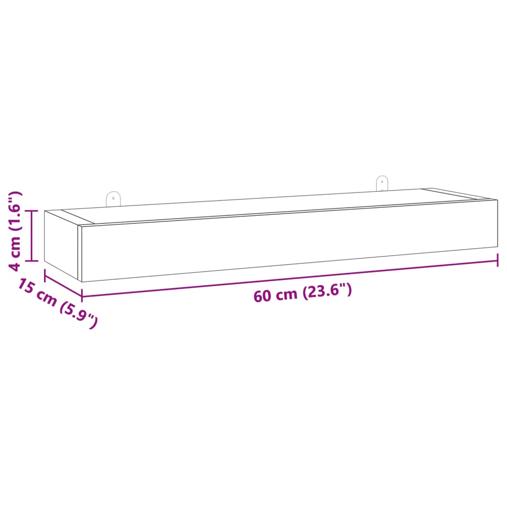 Étagères Murales 2 Pcs Bois De Teck Massif