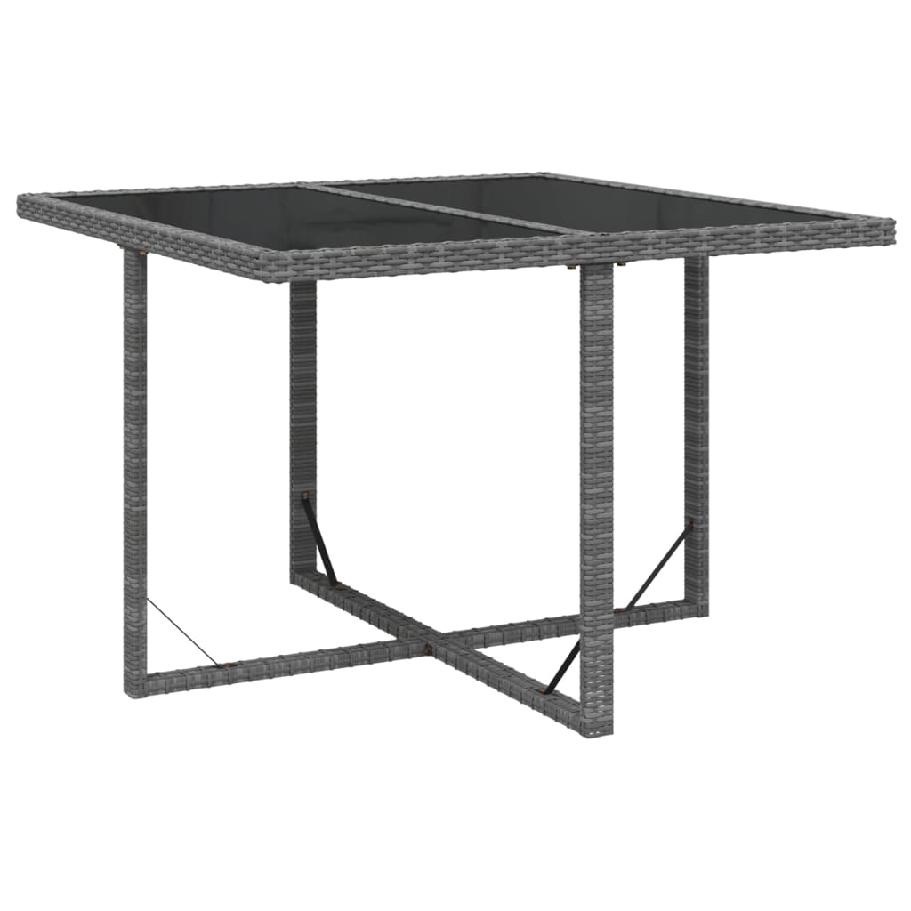 Ensemble À Manger De Jardin Coussins 5Pcs Résine Tressée Gris Gris Et Gris Foncé