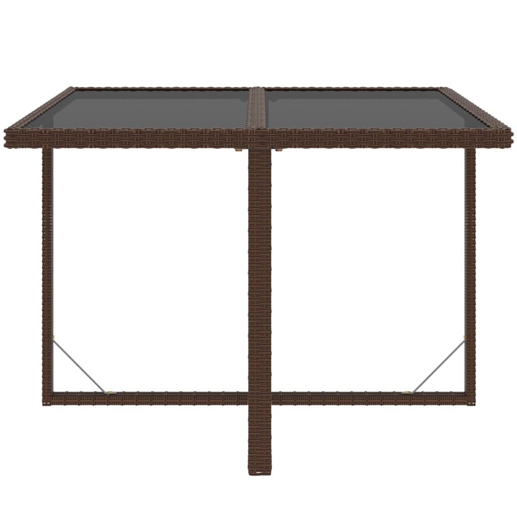 Ensemble À Dîner De Jardin Avec Coussins 5 Pcs Poly Rotin Brun Marron Et Blanc Crème