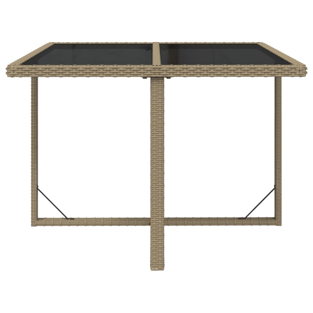 Ensemble À Manger De Jardin Et Coussins 5 Pcs Poly Rotin Beige Beige Et Blanc Crème