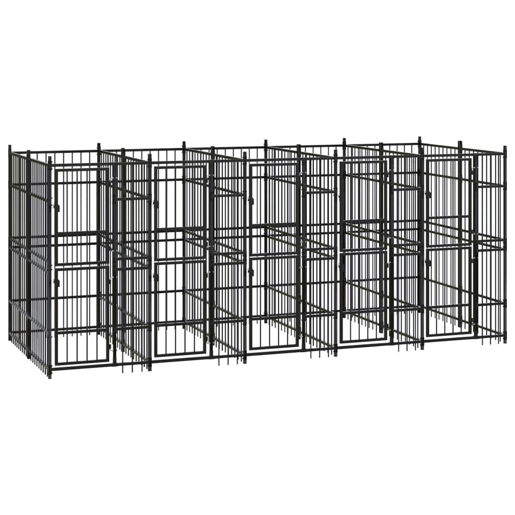 Chenil D'extérieur Pour Chiens Acier 1,84 M²