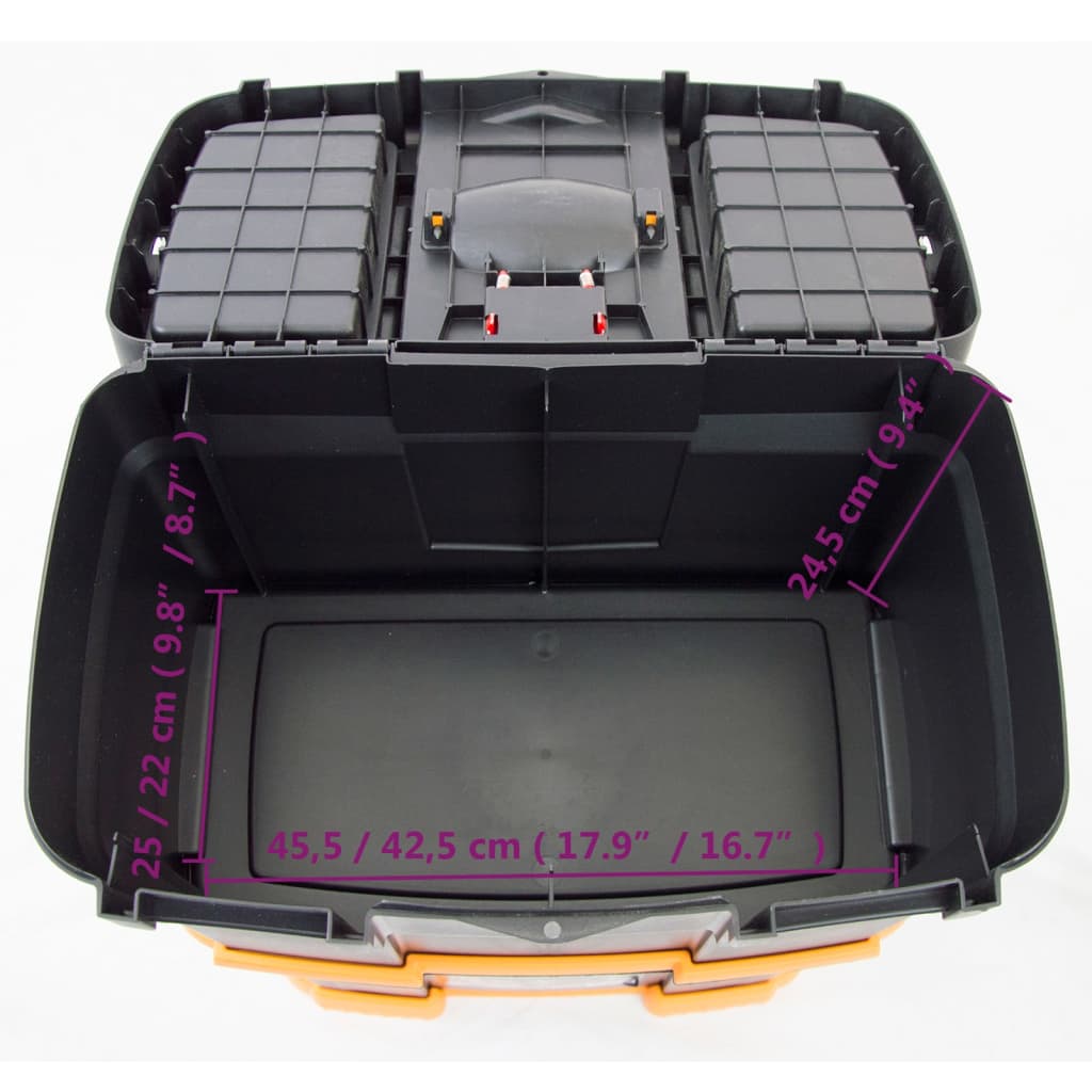 Boîte À Outils Roulante 460X280X677 Mm Pp