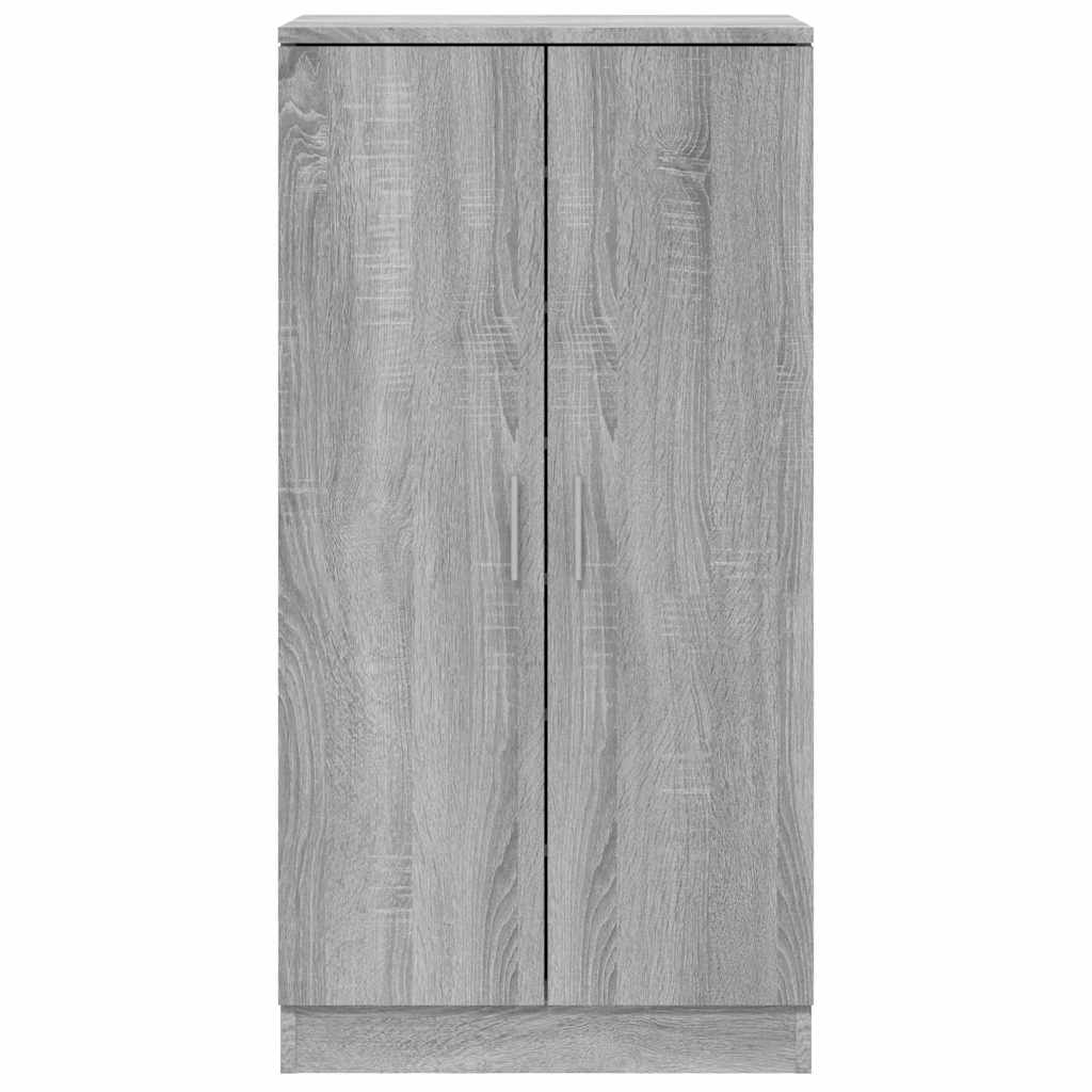 Armoire À Chaussures 55X35X108 Cm Bois D'ingénierie Sonoma Gris