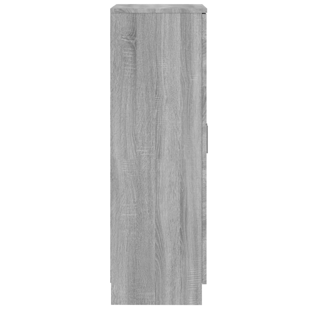 Armoire À Chaussures 55X35X108 Cm Bois D'ingénierie Sonoma Gris