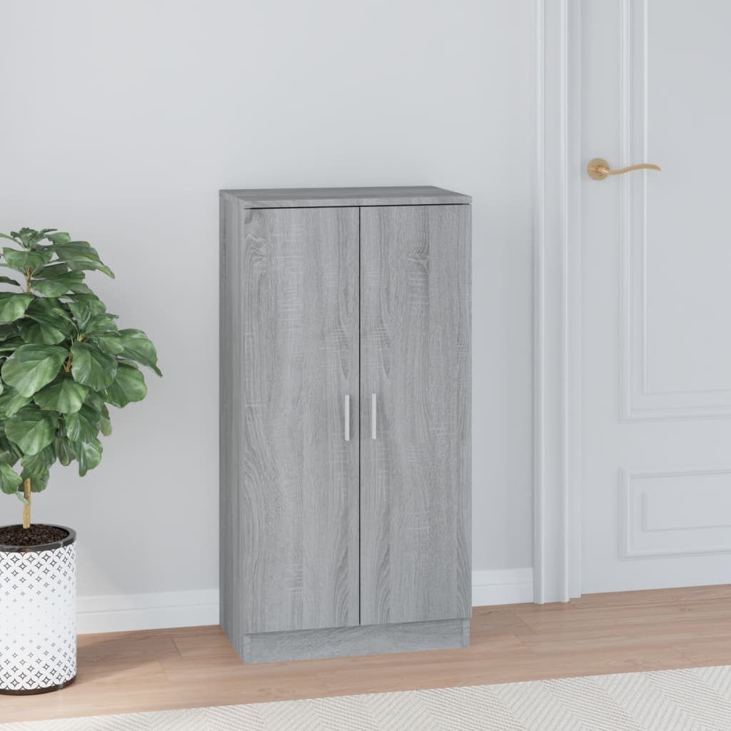 Armoire À Chaussures 55X35X108 Cm Bois D'ingénierie Sonoma Gris