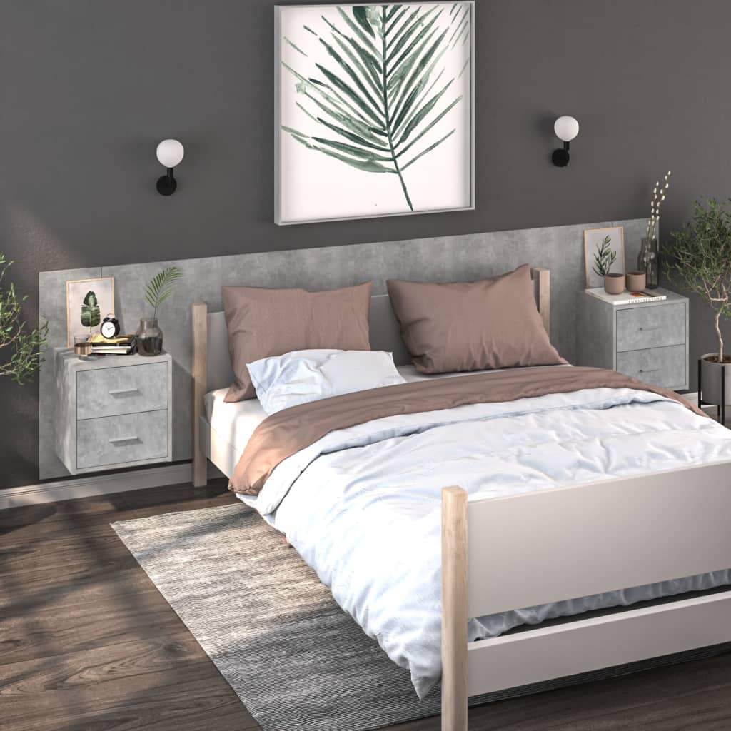 Tables De Chevet Murales 2 Pcs