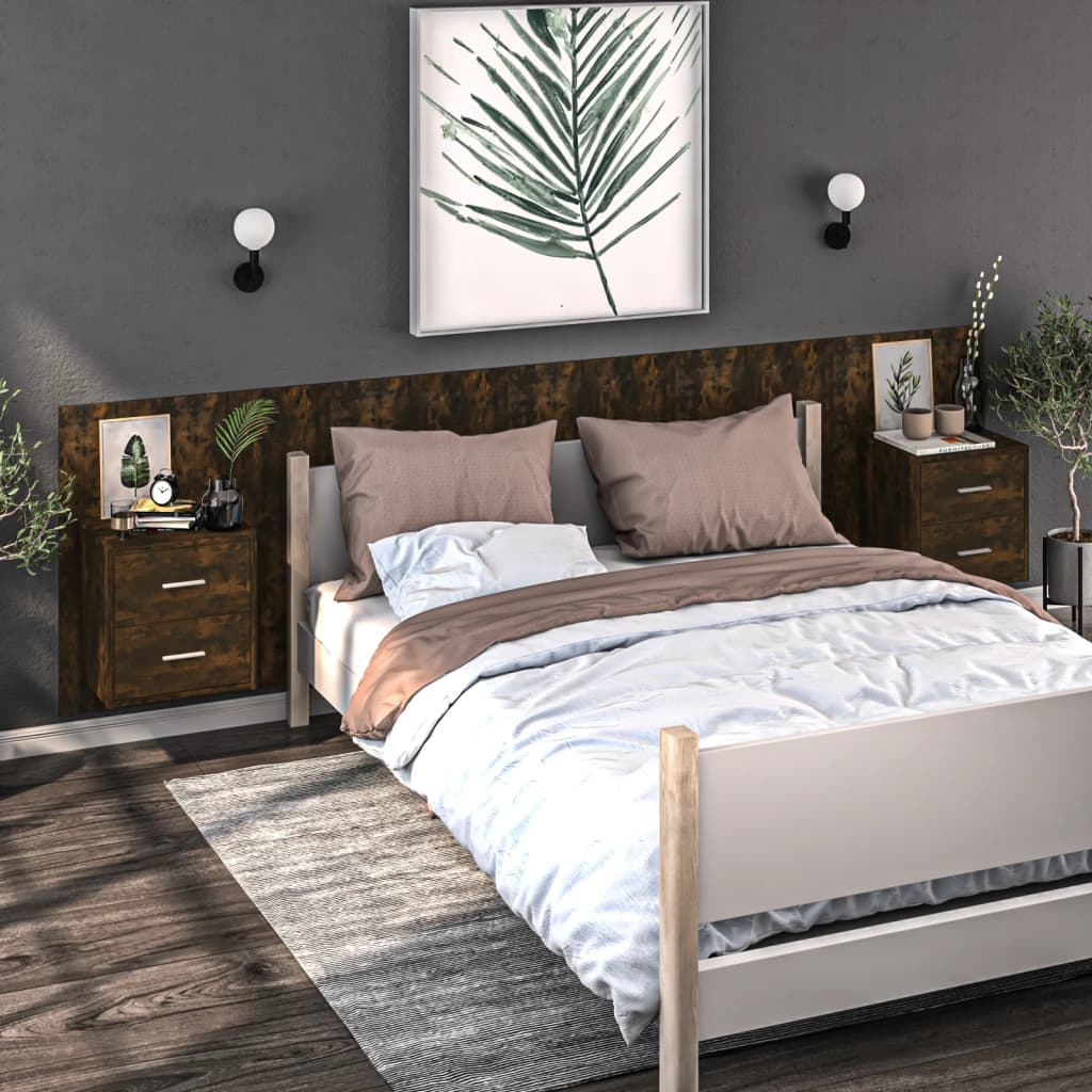 Tables De Chevet Murales 2 Pcs