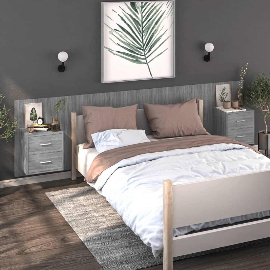 Tables De Chevet Murales 2 Pcs