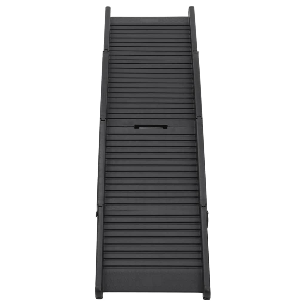 Rampe Pliable Pour Chien Noir 153X40X12,5 Cm Plastique