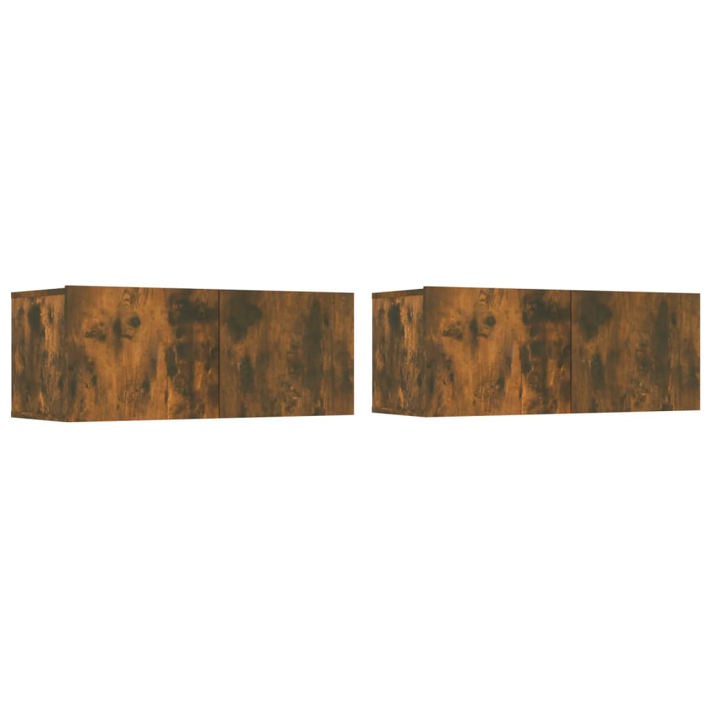 Ensemble De Meubles Tv 4 Pcs Chêne Fumé Bois D'ingénierie