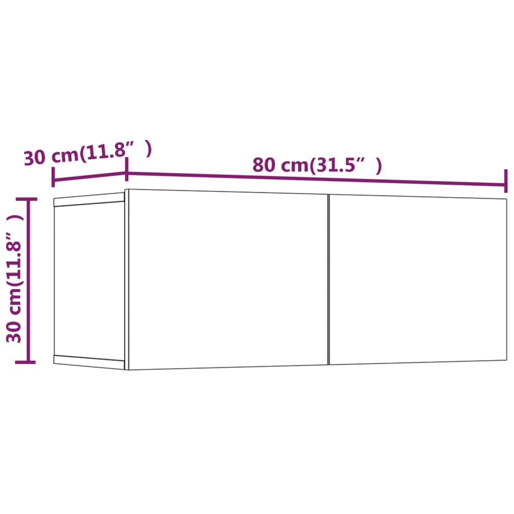 Ensemble De Meubles Tv 4 Pcs Chêne Fumé Bois D'ingénierie