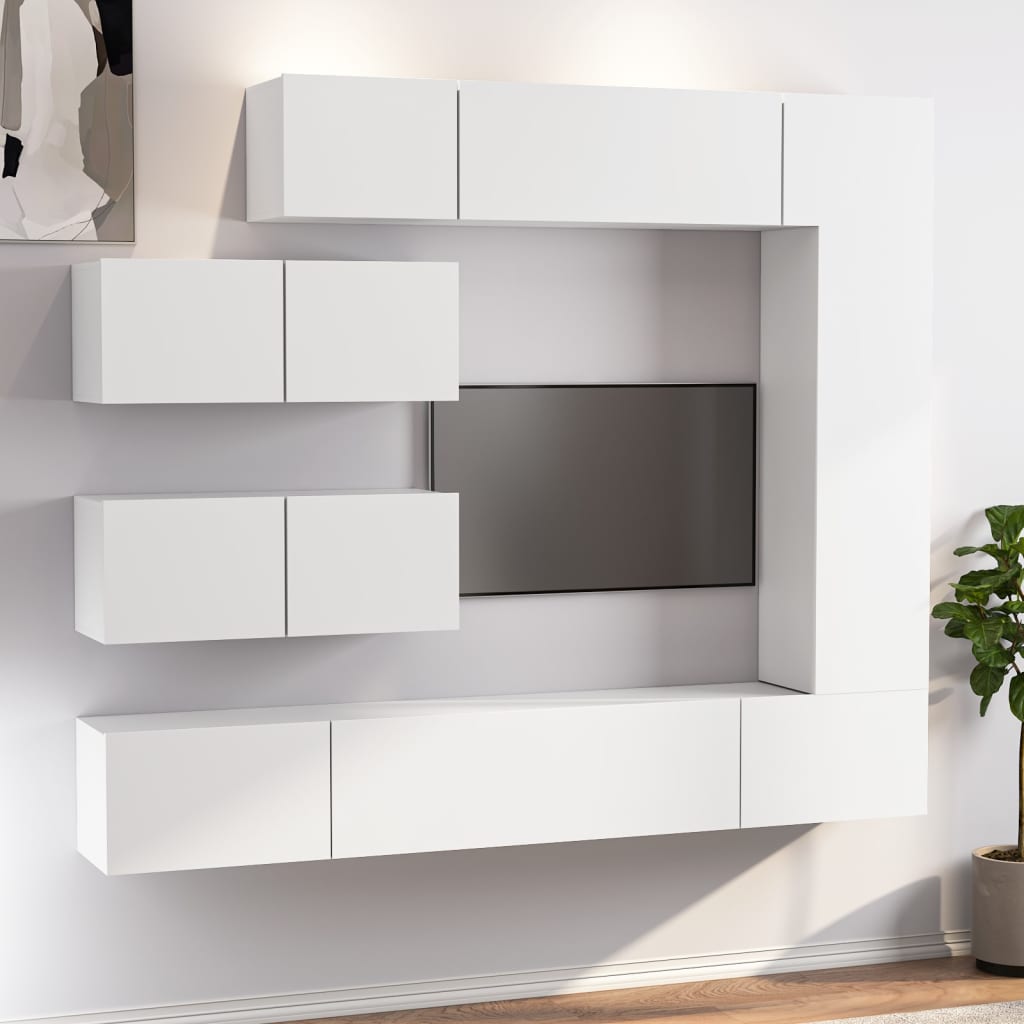 Ensemble Meuble Tv 6 Pc Bois D'ingénierie