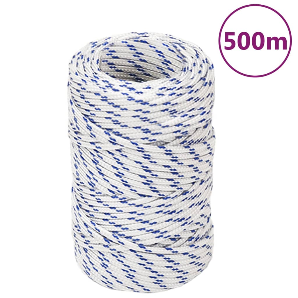 Corde De Bateau Polypropylène Blanc Blanc Et Bleu