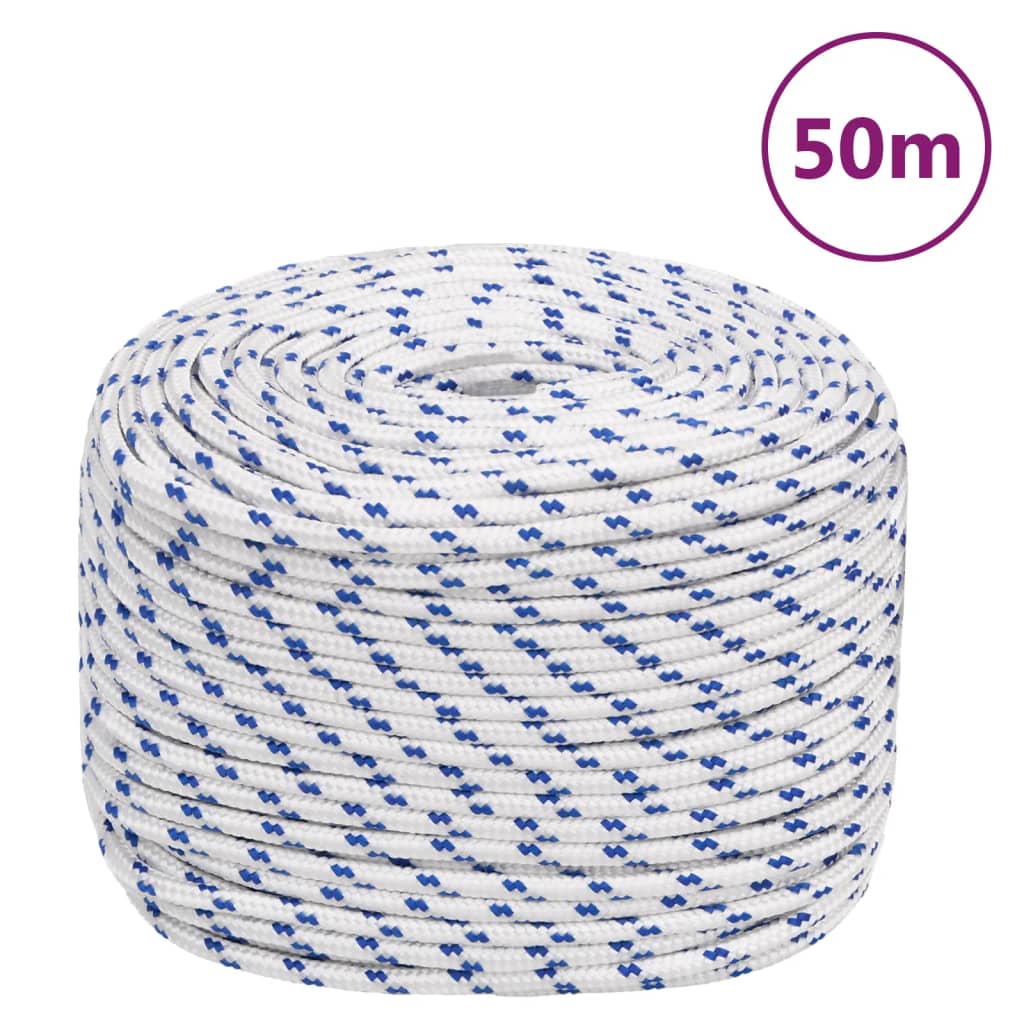 Corde De Bateau Polypropylène Blanc Blanc Et Bleu