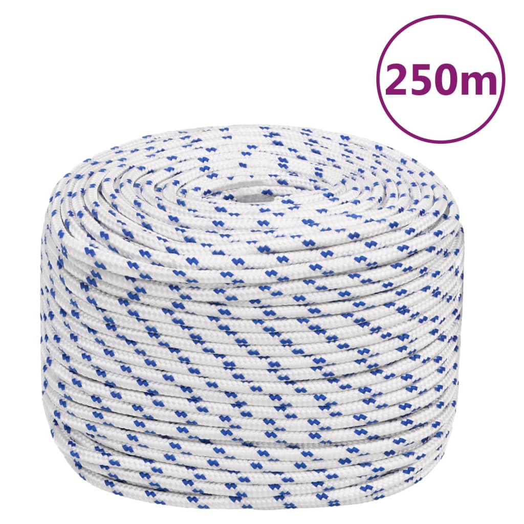 Corde De Bateau Polypropylène Blanc Blanc Et Bleu