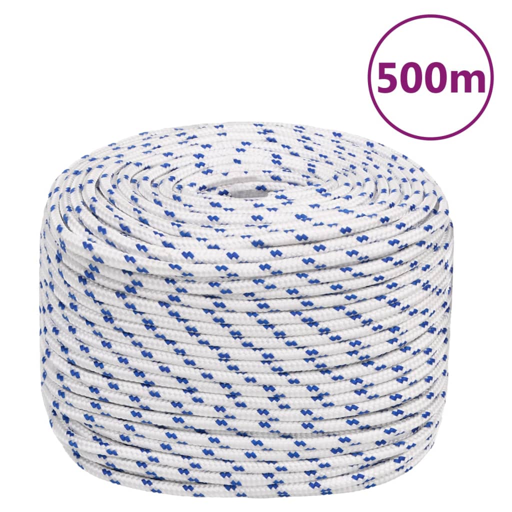 Corde De Bateau Polypropylène Blanc Blanc Et Bleu