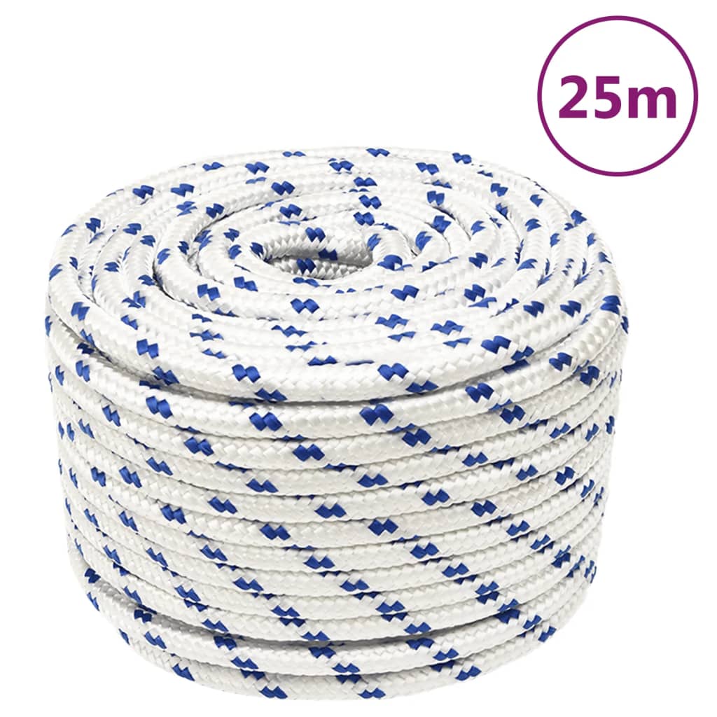 Corde De Bateau Polypropylène Blanc Blanc Et Bleu