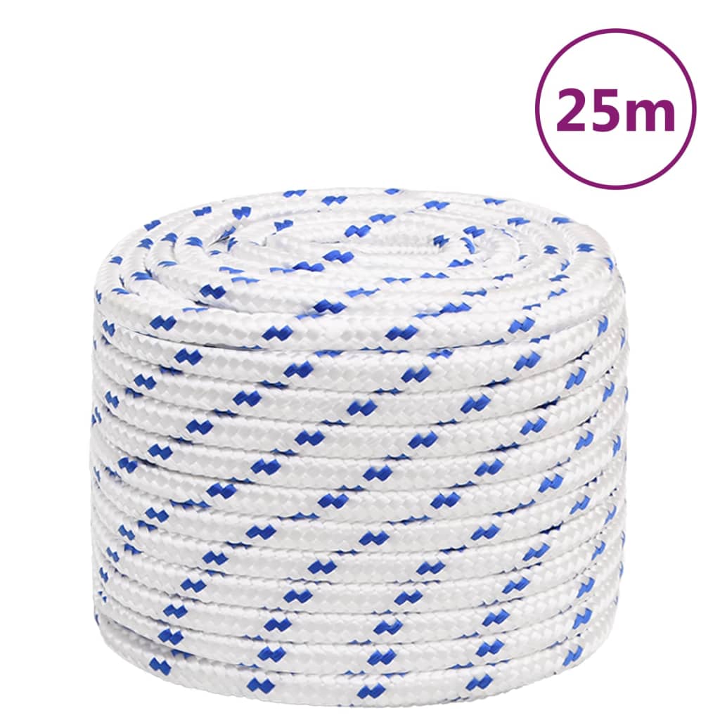 Corde De Bateau Polypropylène Blanc Blanc Et Bleu