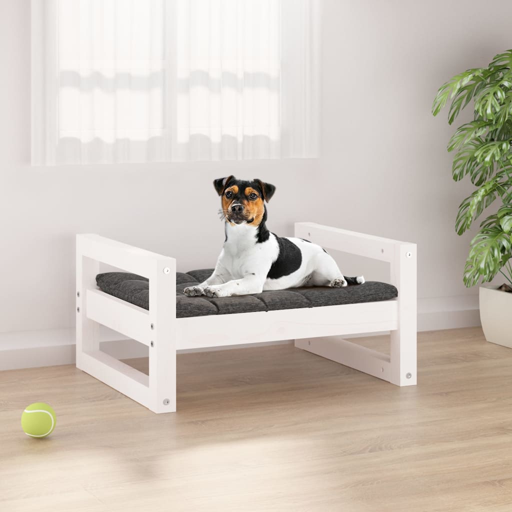 Lit Pour Chien 55,5X45,5X28 Cm Bois De Pin Solide