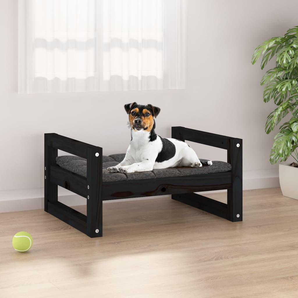 Lit Pour Chien 55,5X45,5X28 Cm Bois De Pin Solide