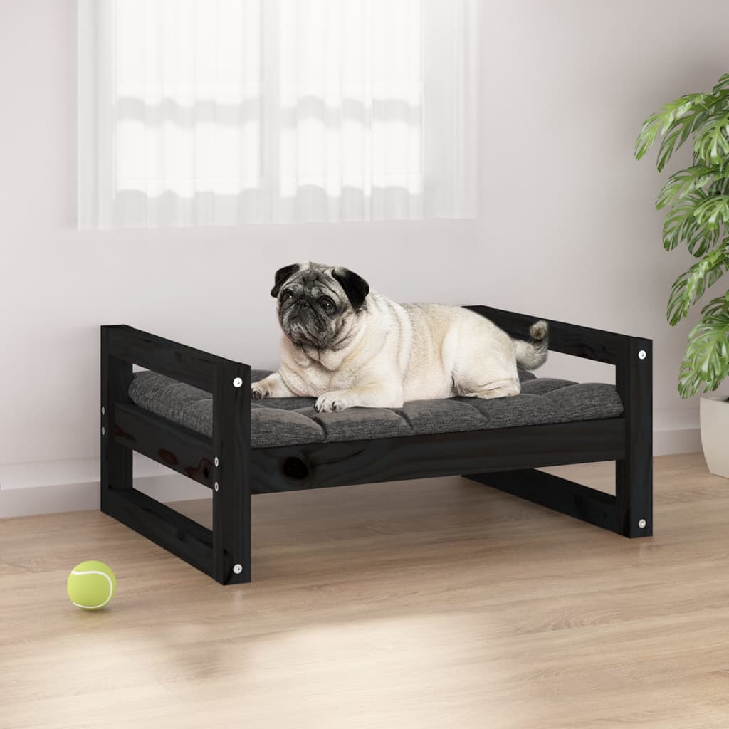 Lit Pour Chien 55,5X45,5X28 Cm Bois De Pin Solide