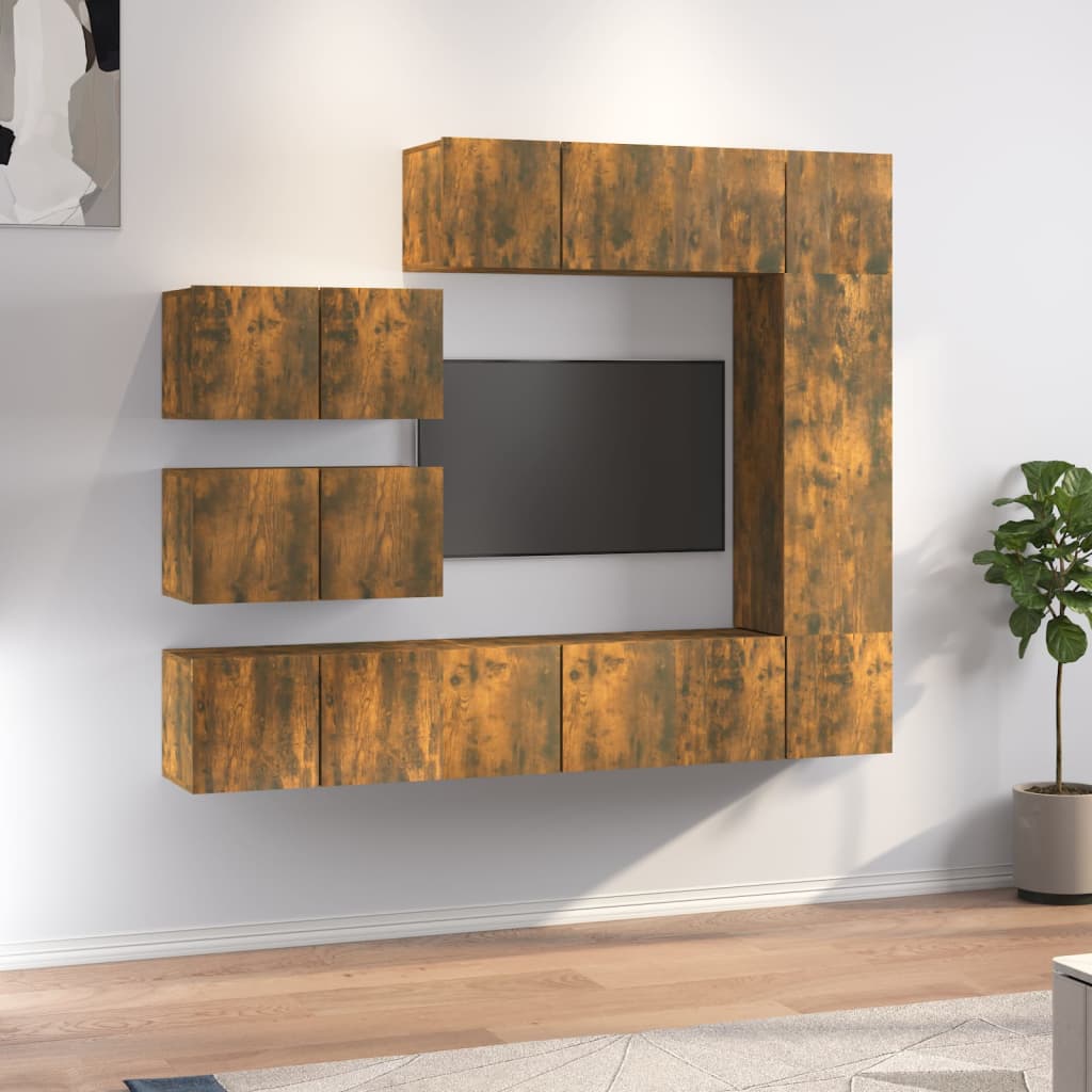 Ensemble Meuble Tv 6 Pc Bois D'ingénierie