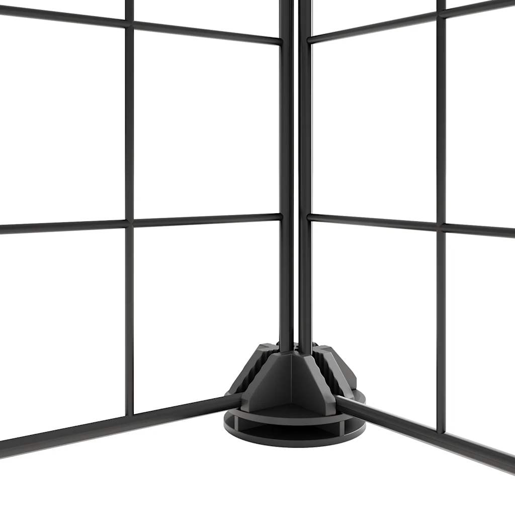 Cage Animaux De Compagnie À 8 Panneaux Noir 35X35X70 Cm Acier