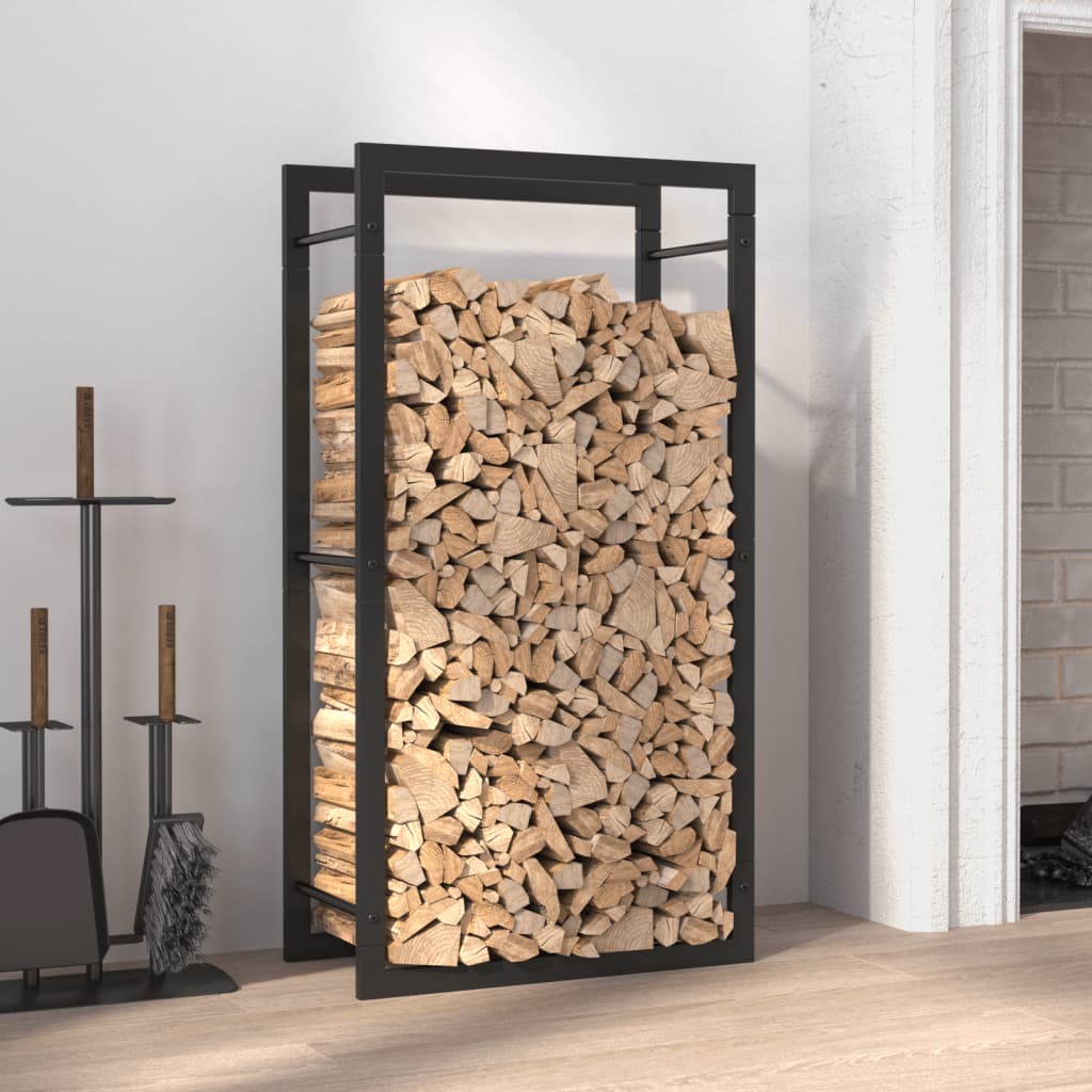 Étagère À Bois De Chauffage Mat Acier