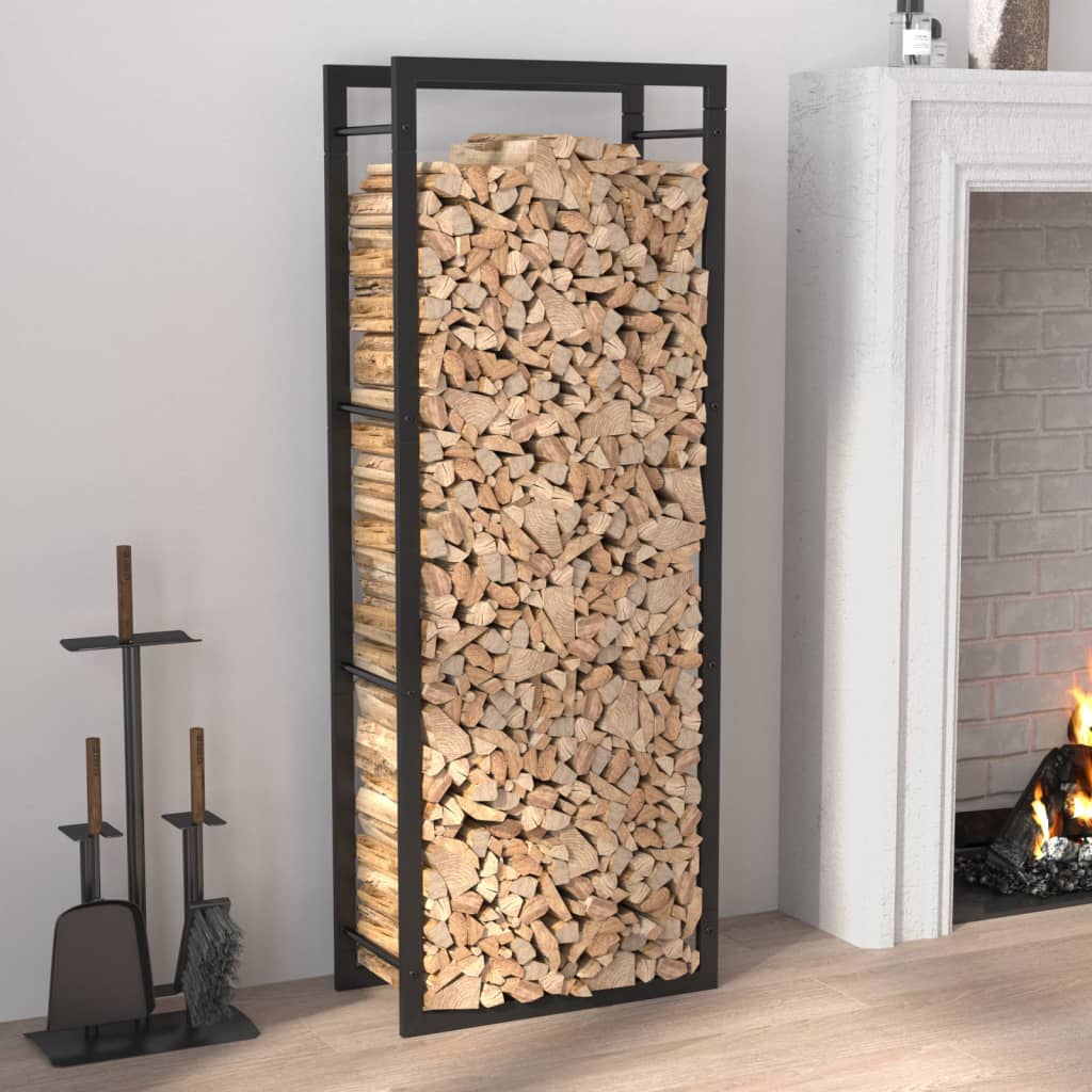 Étagère À Bois De Chauffage Mat Acier