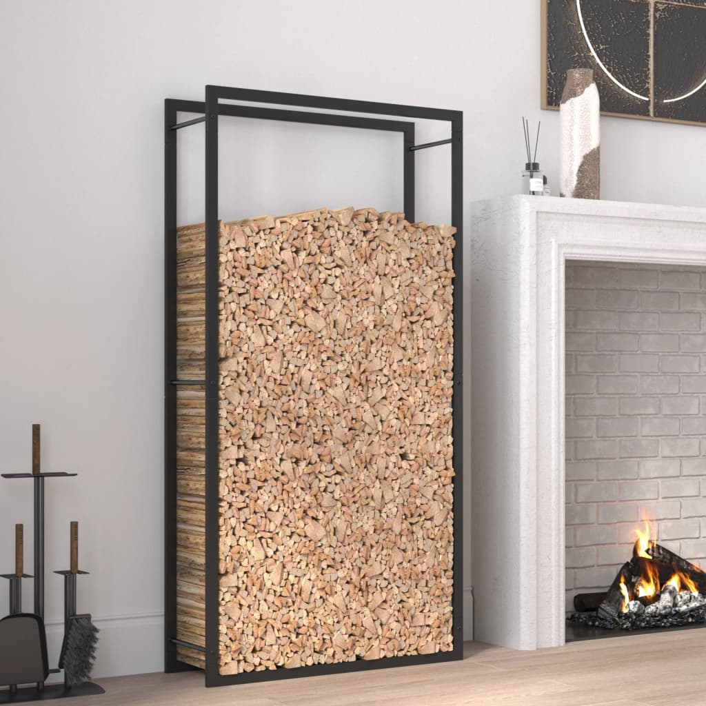 Étagère À Bois De Chauffage Mat Acier