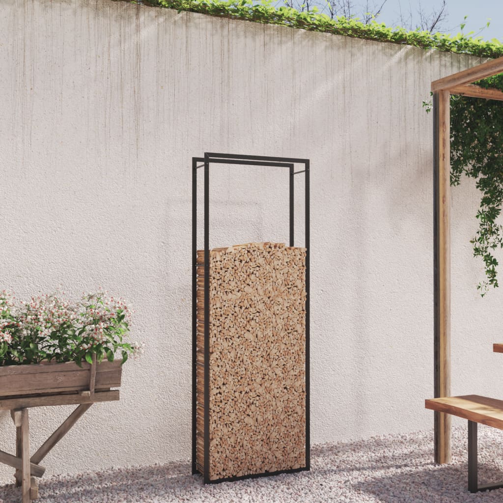Étagère À Bois De Chauffage Mat Acier