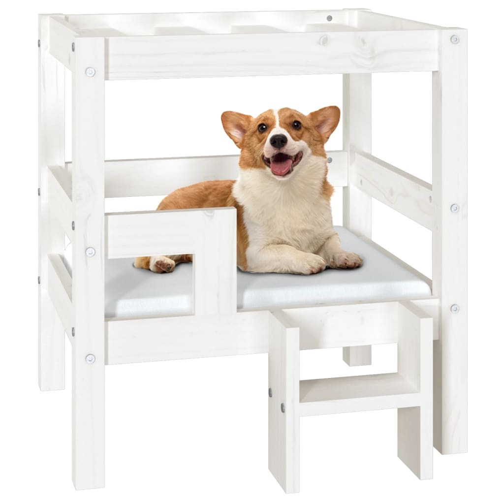 Lit Pour Chien 55,5X53,5X60 Cm Bois De Pin Solide