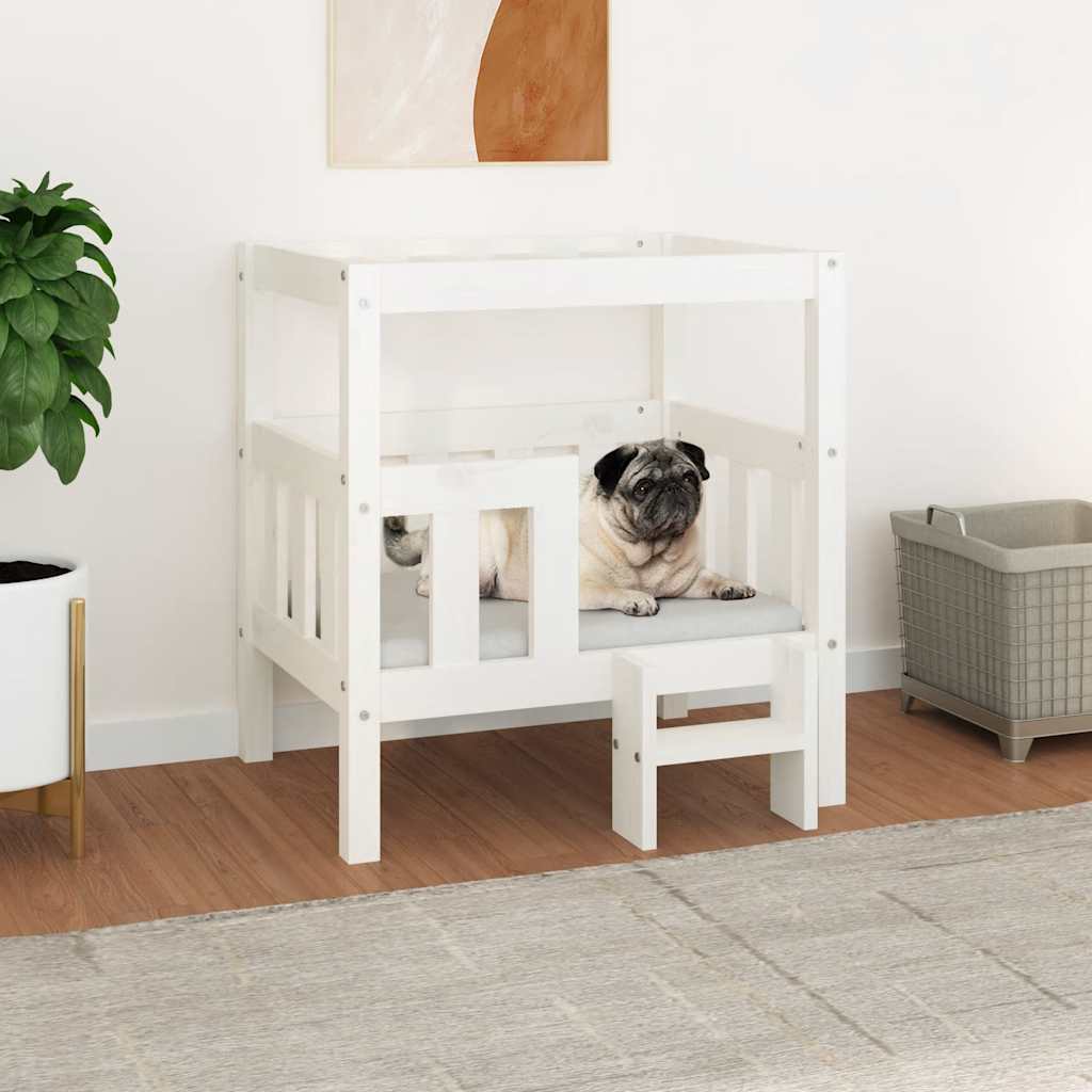 Lit Pour Chien 55,5X53,5X60 Cm Bois De Pin Solide
