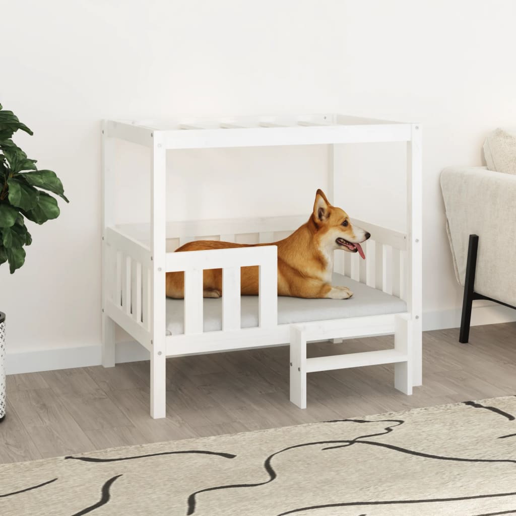 Lit Pour Chien 55,5X53,5X60 Cm Bois De Pin Solide