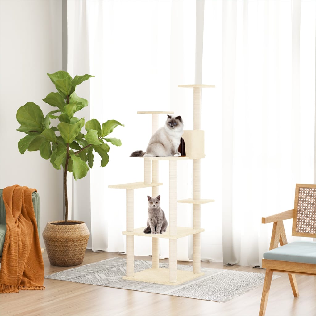Arbre À Chat Avec Griffoirs En Sisal 153 Cm